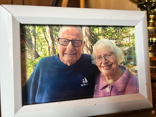 Jack and Peggy Gilbert at our Sproat Lake Vacation Rental Lakefront Home Cabin